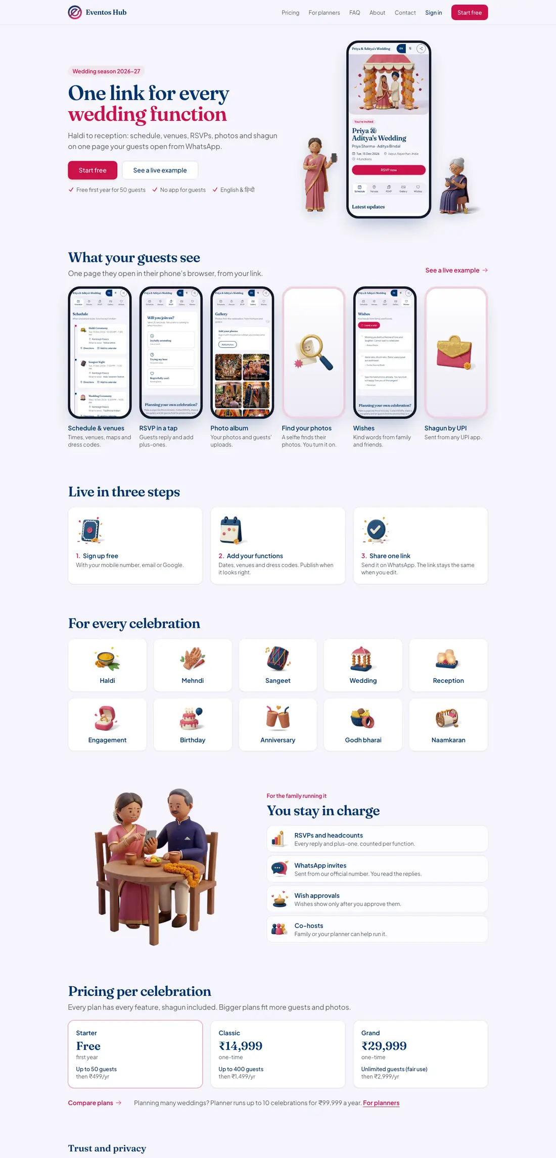 Eventos Hub website