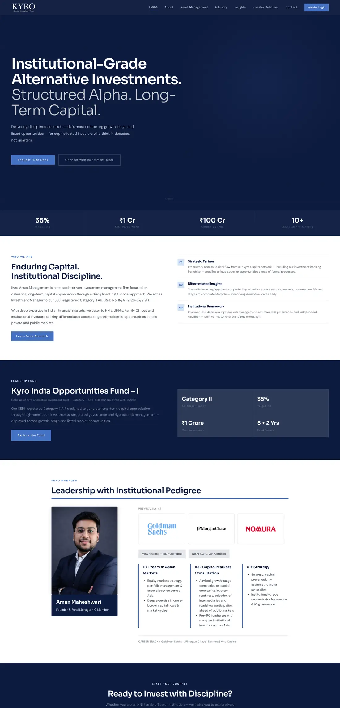 Kyro Capital website